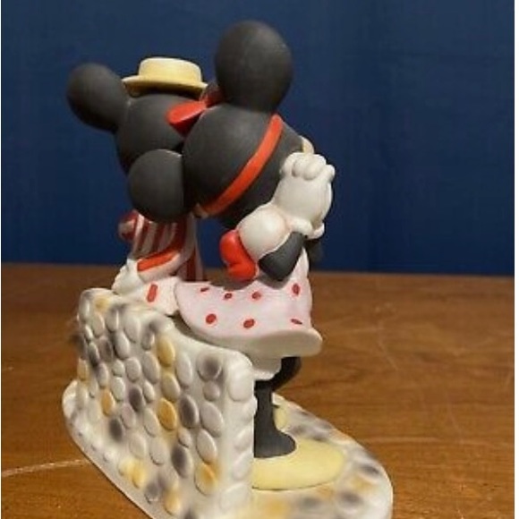Walt Disney Productions Mickey & Minnie Mouse Porcelain Figurine, Mickey w/Cane - Picture 8 of 12